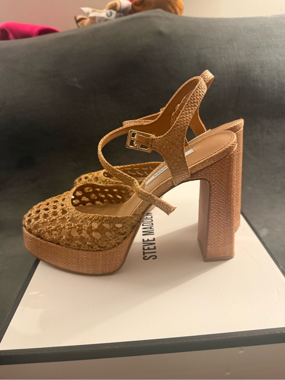 Steve Madden Lexi Raffia heels